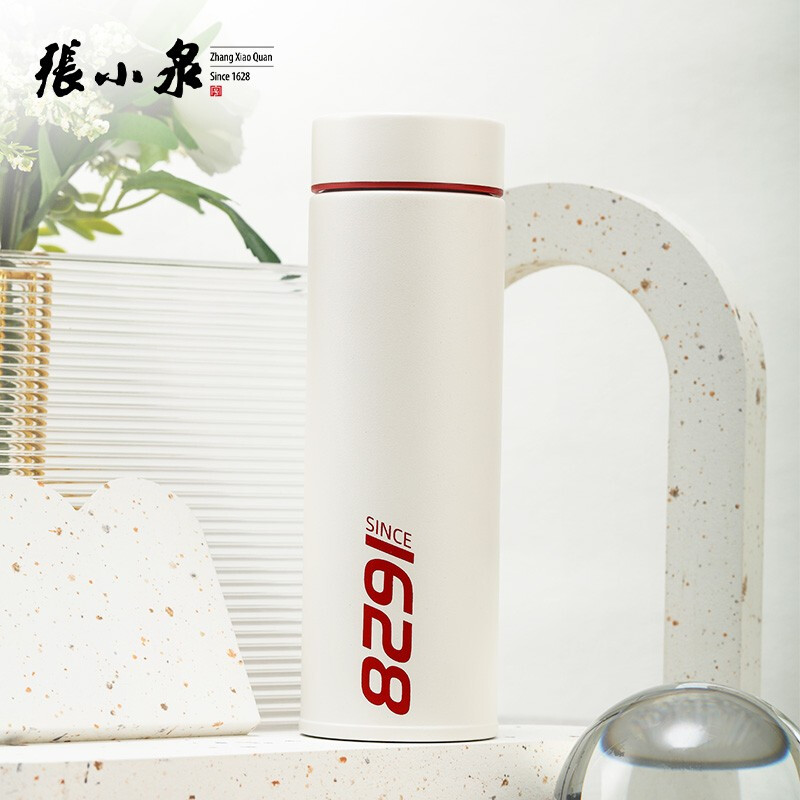 张小泉 C42830100 泉心极简随行杯(珍珠白) 保温杯 直身杯 随身杯 男女通用