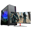 世纪之星 酷睿i5四核/GTX1050 D5独显/8GB内存/256GB固态 家用办公商用 游戏电脑 台式机 台式电脑 DIY组装机 组装电脑 电脑主机+27英寸显示器全套