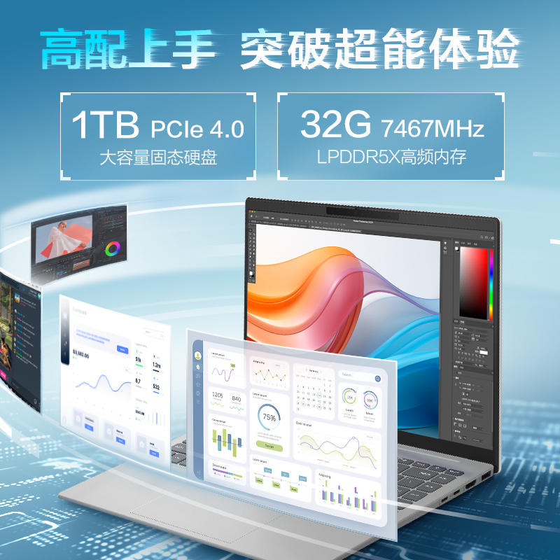 惠普HP星BookPro14 笔记本电脑14寸轻薄便携办公本Ultra 5-125H 2.8K 120HzOLED屏蓝高清大图