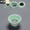 三维工匠青瓷功夫茶具套装单品主人杯品茗杯茶壶盖碗茶洗六君子茶盘组合 青瓷过滤