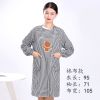 黑色小熊 厨房长袖围裙女家居做饭防水防油粗布工作服罩衣围裙男士加肥围腰