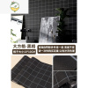 YICHENG格子墙纸自粘防水贴纸学生寝室宿舍墙贴书桌衣柜翻新即时贴黑白色 大方格-黑格/长3米宽60cm 大