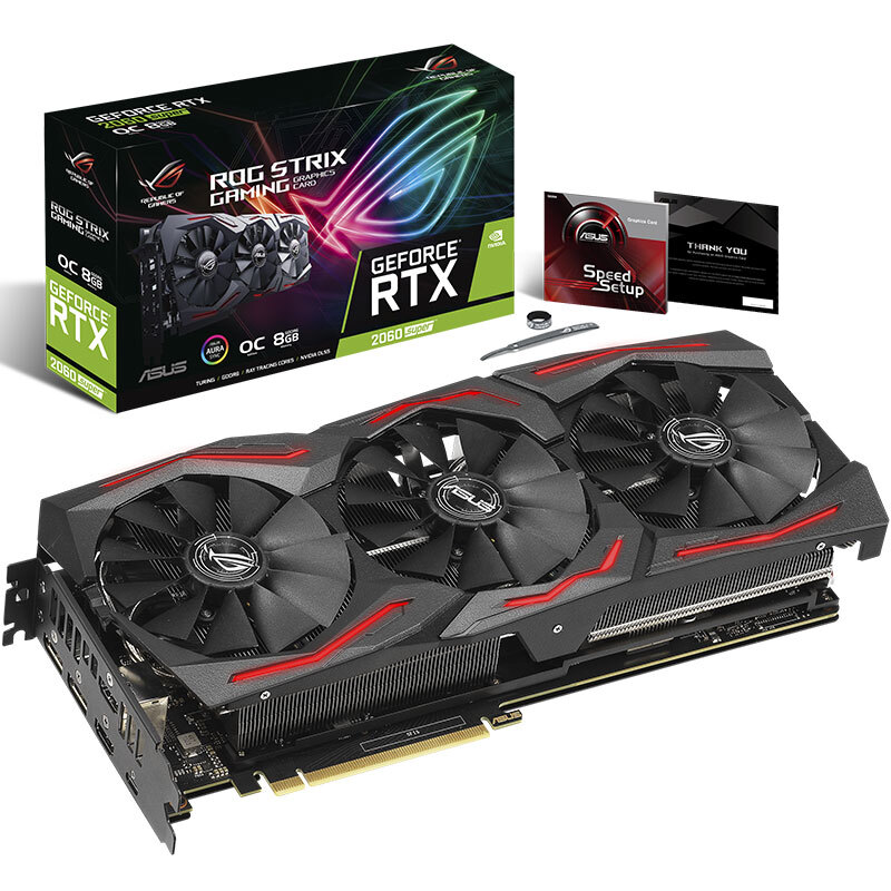华硕(ASUS)猛禽ROG-STRIX-GeForce RTX 2060 SUPER-O8G-GAMING OC 2060S 1470-1860MHz 14000MHz游戏显卡8G高清大图