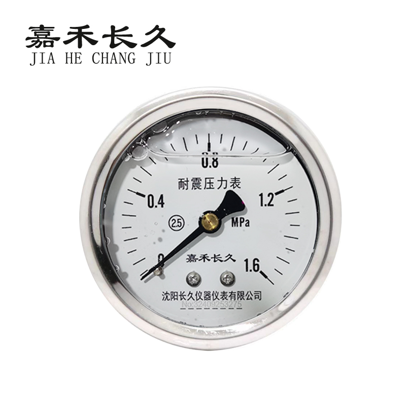 嘉禾长久 耐震压力表轴向检测定制型 YTN60Z 块 0-1.6Mpa