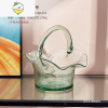 YICHENG网红包包花瓶花器创意北欧客厅玻璃插花ins摆件轻奢水养鲜花透明 手提玻璃花篮-中号