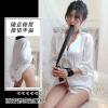 长夜漫漫情趣内衣纯欲性感男友风衬衫深V宽松大码女式家居服2117