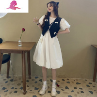 艳如飞夏季冷淡风女装高级感裙子法式复古连衣裙赫本设计感小众马甲套装连衣裙