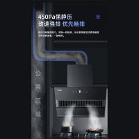 志高(CHIGO)F818+F210D侧吸式自动清洗智能体感大电机抽烟机燃气灶具烟灶套餐(天然气)