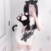 礼物学生猫娘二次动漫cosplay猫咪加厚毛绒猫爪手套熊爪子肉垫 黑色一只---收藏送小礼品 均码