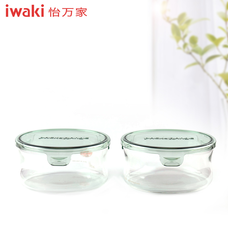 【怡万家旗舰店】TCPRN-2G1C 怡万家iwaki耐热玻璃 PACK&RANGE进口微波超轻YWJ-B-0001