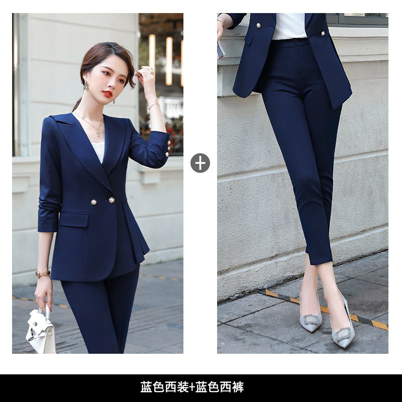 女先生女士套装2021春秋新款时尚西装外套女总裁高端职业装气质女神范