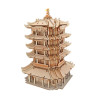 中国古建筑模型木质立体3d拼图木头手工拼装积木制作玩具天坛 激光版(四合院)3D图解