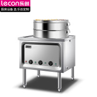 乐创(lecon)商用蒸包炉电热节能蒸包机用电摆摊保温蒸汽炉电热款 三孔 防干烧 LC-ZBL01