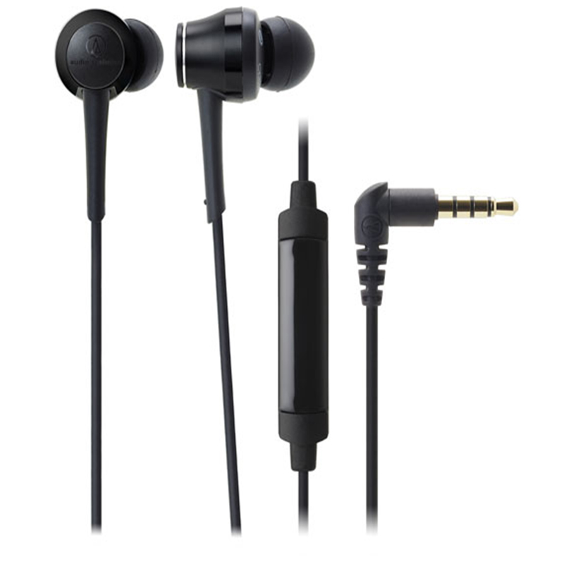 铁三角(audio-technica)ATH-CKR70iS 入耳式耳机 有线控 高解析度音频(黑色)
