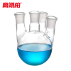 高翊柏 33010062 四口烧瓶 50ml(24-24-24-14)高硼硅斜四口烧瓶圆底球形蒸馏瓶反应器