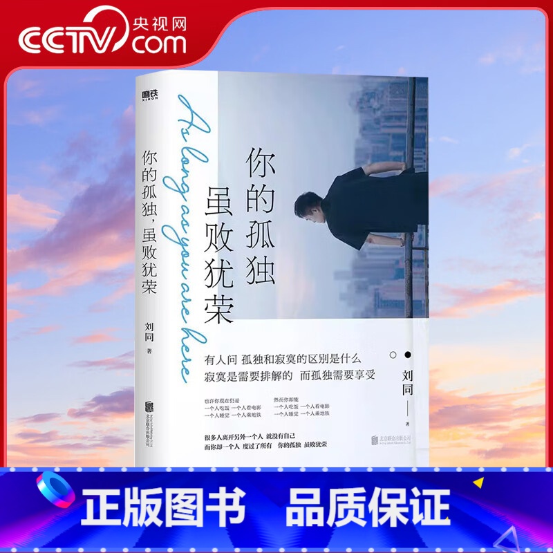 [正版]央视网你的孤独虽败犹荣 刘同的书一个人就一个人谁的青春不迷茫我在未来等你青春文学成长励志职场 MT
