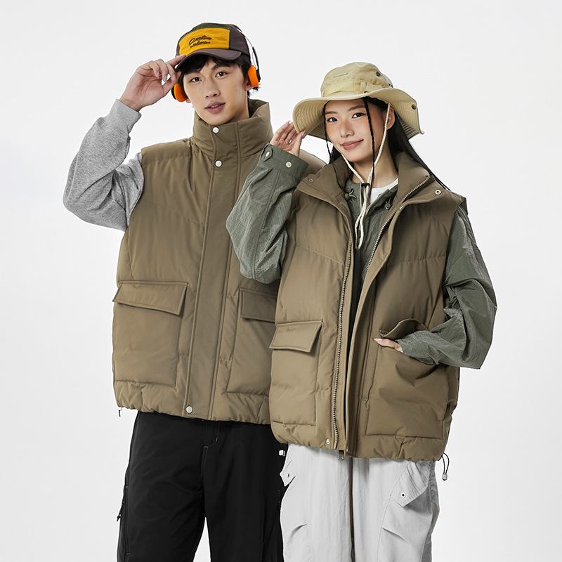 男装秋冬季棉衣马甲立领帅气马夹背心保暖运动坎肩情侣款无袖上衣