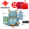 创意猫摆件送店铺开业礼品金色个性收银台装饰摆设定制二维码 三维工匠 [XR-333A]加大号-金色+纸盒+垫子+音箱