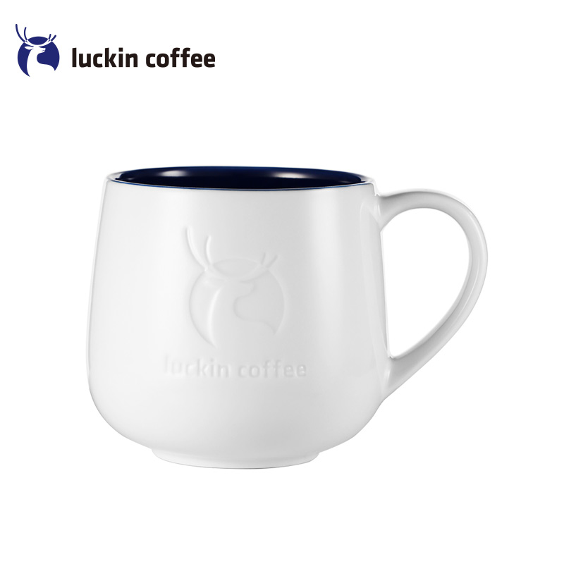 瑞幸咖啡（luckin coffee）经典幸运马克杯 大容量简约咖啡杯高清大图