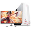 世纪之星 酷睿i7 2600四核/GTX1050Ti 4G独显/16G内存/256G固态+500G机械硬盘 家用办公游戏电脑台式电脑 DIY组装机 组装电脑 电脑主机+24英寸全套