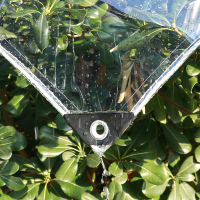 透明防雨布pvc防水布户外雨棚布阳台挡雨板遮雨布遮阳防晒篷布 1.5x1米高清透明+送绑绳