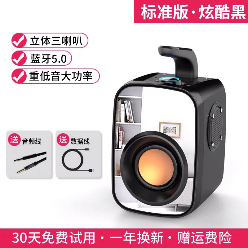 索爱 SH25无线蓝牙音箱大音量超重低音炮3d环绕广场舞户外车载收音机家商用小型钢炮便携式收款迷你手机音响