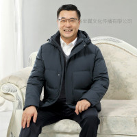 JPDUN男士羽绒服中老年短款爸爸羽绒服男爷爷加厚老人冬装外套中年派克服