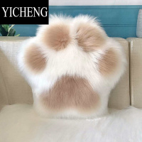 YICHENG猫爪毛绒抱枕ins风客厅沙发可爱靠垫家用创意床头靠枕椅子腰背靠