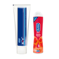杜蕾斯(Durex)K-Y润滑剂100g+草莓润滑液50ml 人体润滑液 男女用夫妻成人情趣性用品 进口K-Y