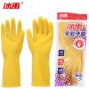 冰禹 SNll-03 加厚牛筋耐磨清洁工具 耐酸碱工业乳胶橡胶手套 劳保家务保洁洗车手套 32cm黄色乳胶 S码(1双)