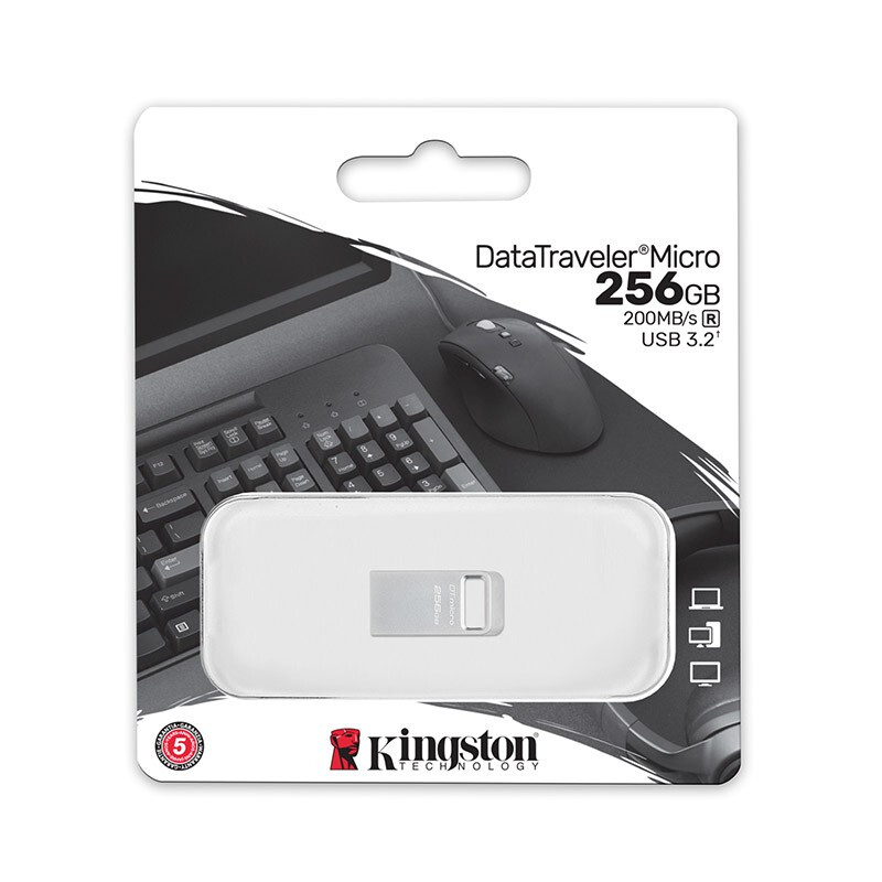 金士顿(Kingston)256GB USB3.2 Gen1 U盘 DTMC3G2 银色金属 迷你型车载U盘高清大图