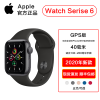 【官方正品】2020年新款 苹果 Apple Watch Series 6 40毫米 GPS版 深空灰色铝金属表壳 黑色运动型表带 智能手表