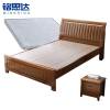 铭思达实木床1.8米+床垫+床头柜套