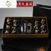 YICHENG十二生肖白酒杯分酒器套装家用中式玻璃酒具12只小酒杯子弹一口杯 古金色十二生肖杯+分酒器(礼盒装)