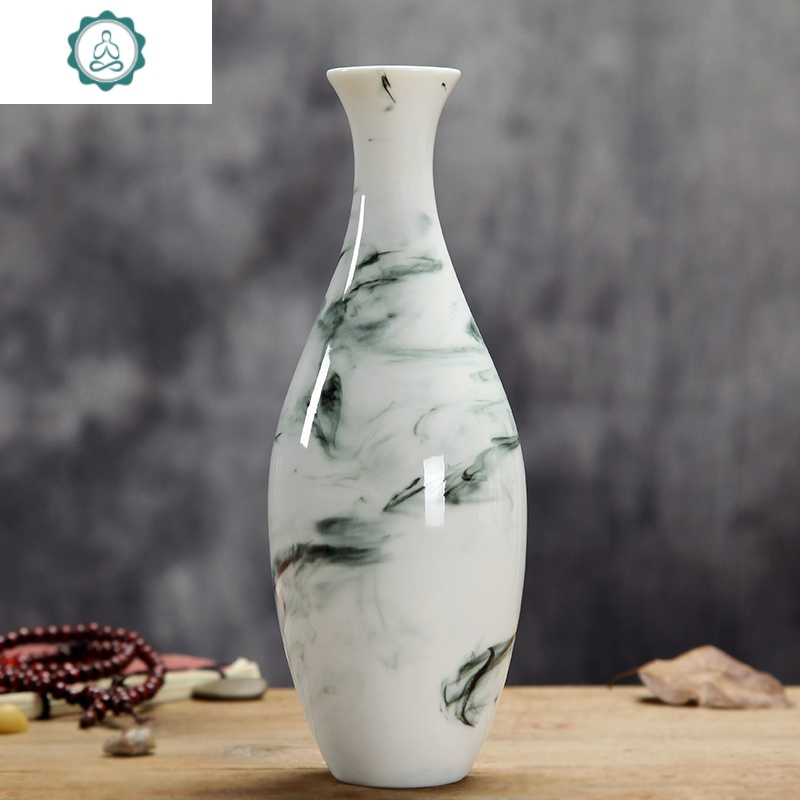 中国风小清新陶瓷花瓶摆件客厅插花装饰品家居创意中式水培干花器封后