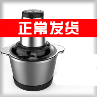 不锈钢电动绞肉机家用打碎搅肉馅机菜蒜泥辣椒小型料理器 不锈钢双档单刀