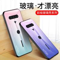 黑鲨4手机壳黑鲨4Pro玻璃保护套SHARK PRS-A0全包防摔硅胶软边KSR-A0日韩男女新款4por潮牌彩绘黑
