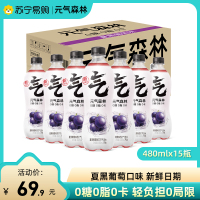 元气森林夏黑葡萄味苏打气泡水480ml*15瓶整箱