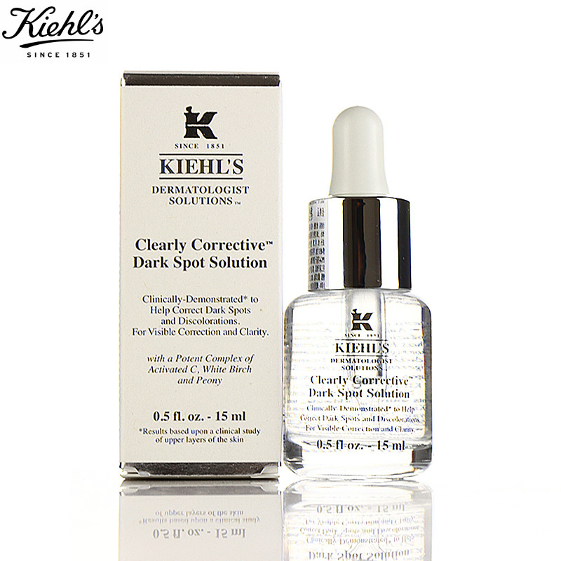 科颜氏 (Kiehl’s)新集焕白均衡亮肤淡斑精华液15ml 安白瓶玻色因淡化面部痘印提亮肤色保湿 中小样