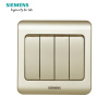 西门子(SIEMENS)开关插座 远景金棕系列四开双控5TA02461CC133