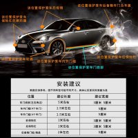 闪电客汽车门槛贴防刮防撞炭纤维条迎宾踏板贴碳纤纹车贴汽车门槛贴 炭纤纹2.5米*5CM