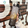 三维工匠男生户外夏天夏季运动水壶便携塑料水杯大容量女生刻度带吸管杯子