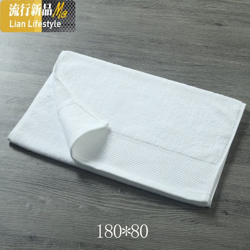 五星级酒店专用浴巾毛巾三件套套装宾馆棉白色加厚家用吸水大号 三维工匠