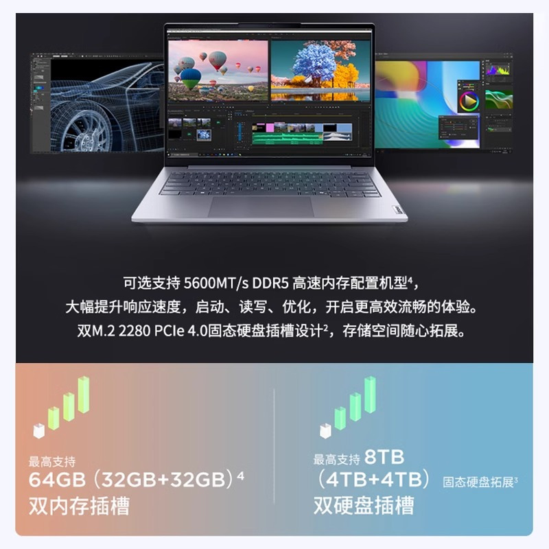 ThinkPad联想笔记本电脑ThinkBook14 2025新款 Core5-220H 16G 512GB 超清屏 14英寸笔记本电脑高清大图