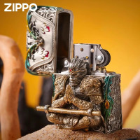 zippo打火机正品斗战胜佛重甲机夜光珐琅创意个性防风送男士男友礼品生日礼物高档送...