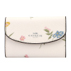 COACH 蔻驰 奢侈品 欧美时尚米白色皮革钥匙包短款女士钱包