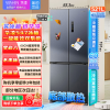 [官方正品]华凌神机547美的出品双系统双循环60cm超薄零嵌入十字对开门四门冰箱一级能效HR-547WUSPZ仲夏夜
