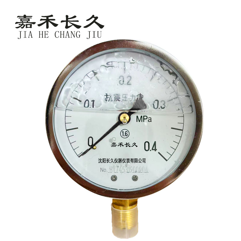 嘉禾长久+耐震压力表检测定制型+YTN100+块 0-0.4Mpa