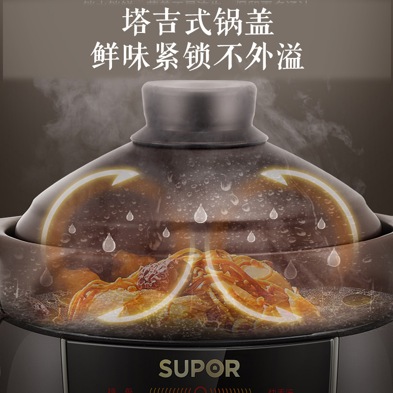 苏泊尔(SUPOR)电炖锅 电炖盅 煲汤锅炖汤锅 煮粥锅 婴儿熬粥专用 电煮锅 5L炽陶 TG50YC705高清大图