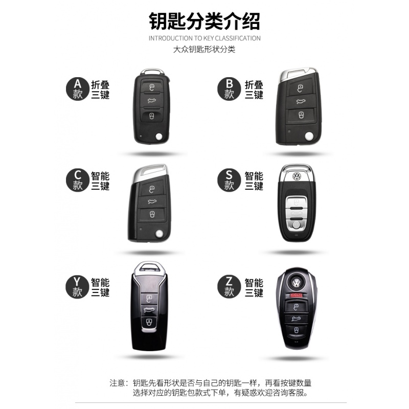 [补贴10%]适用于大众途锐钥匙套2016款17款进口老款途锐真皮钥匙包13款专用汽车钥匙包高清大图